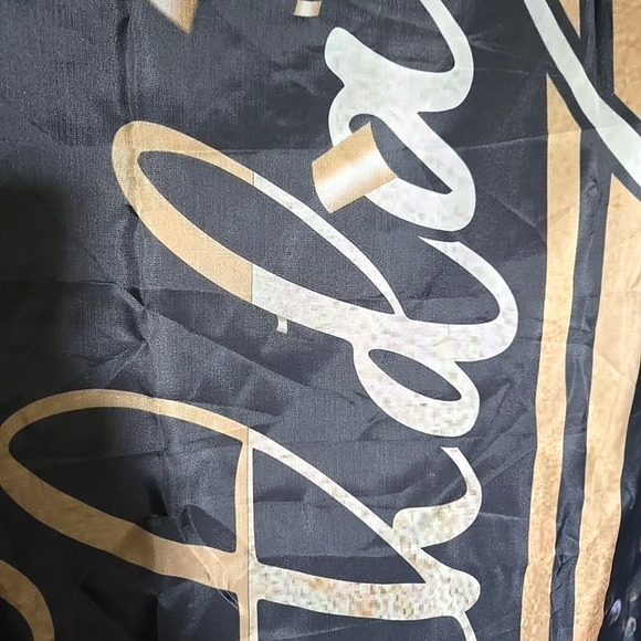 NEW Black Gold Happy Birthday Door Banner Backdrop Decoration Photo Grommet - Picture 7 of 8